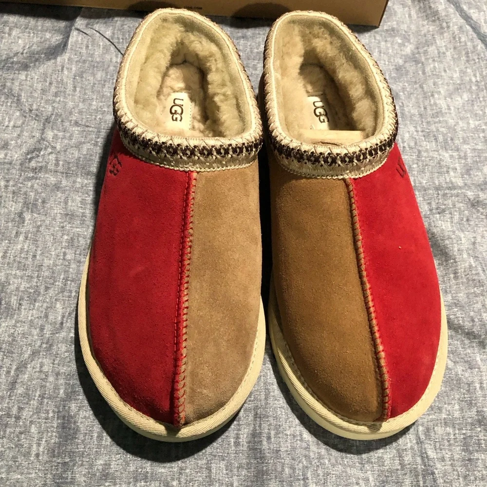 UGG Tasman Mashup Mens Brown Red Slip On Shoes Sz 10 Style 1123658 RARE